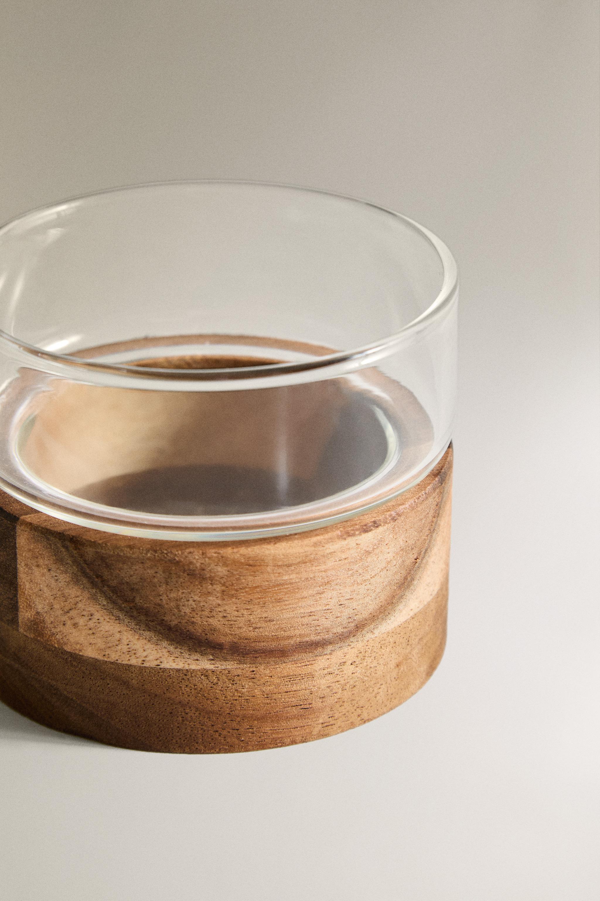 SET VERRES ET SUCRIER BOIS